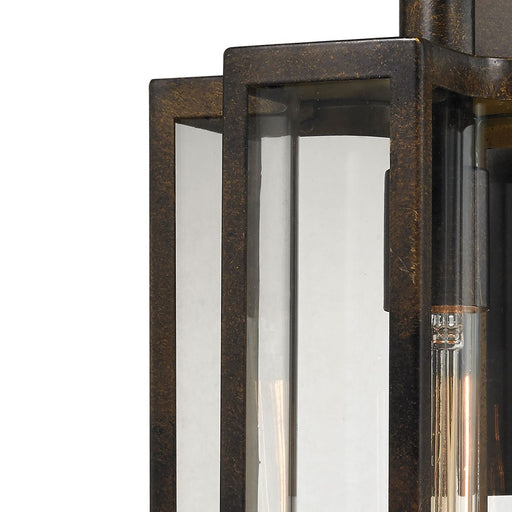 Atlas Lighting Bianca 16'' High 1Lt Outdoor Sconce, Bronze/Clear