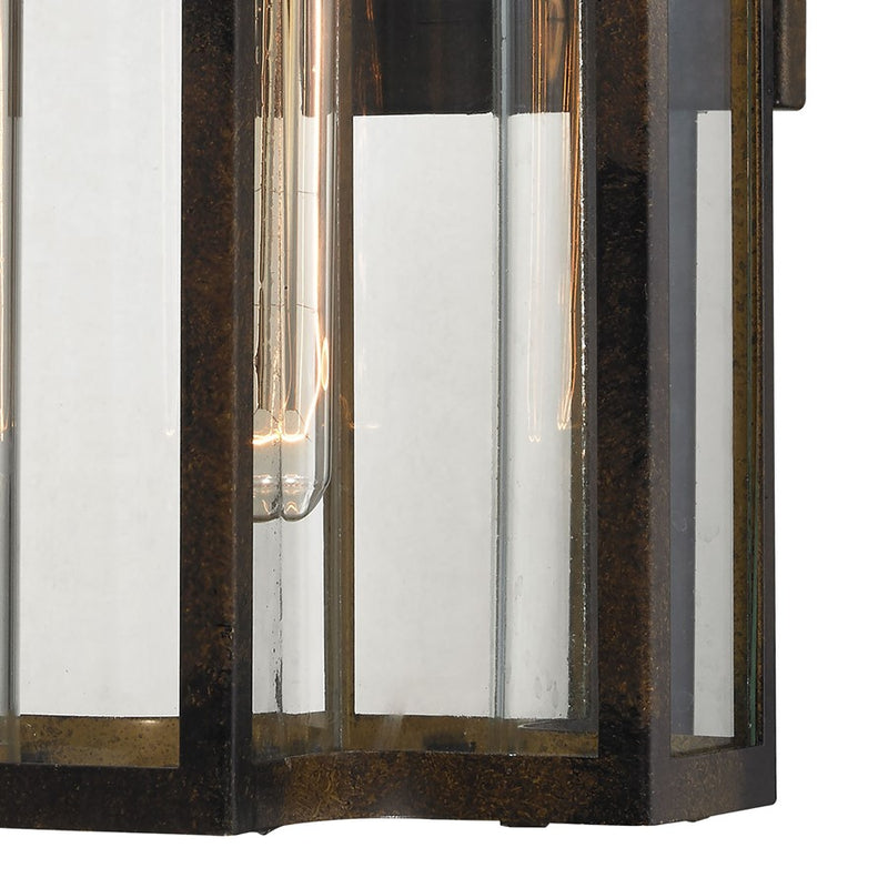 Atlas Lighting Bianca 16'' High 1Lt Outdoor Sconce, Bronze/Clear