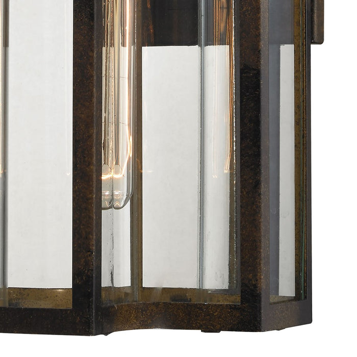 Atlas Lighting Bianca 16'' High 1Lt Outdoor Sconce, Bronze/Clear