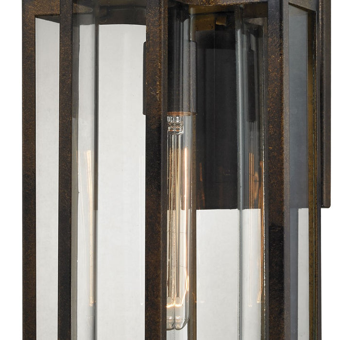 Atlas Lighting Bianca 16'' High 1Lt Outdoor Sconce, Bronze/Clear