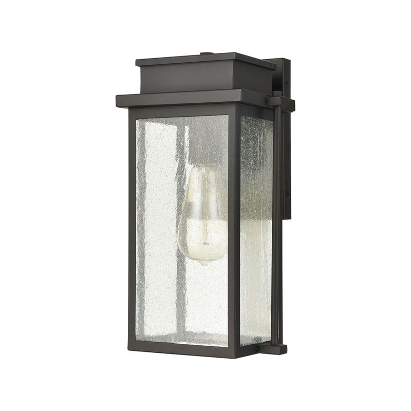 Atlas Lighting Braddock 13'' High 1Lt Outdoor Sconce, Bronze/Clear
