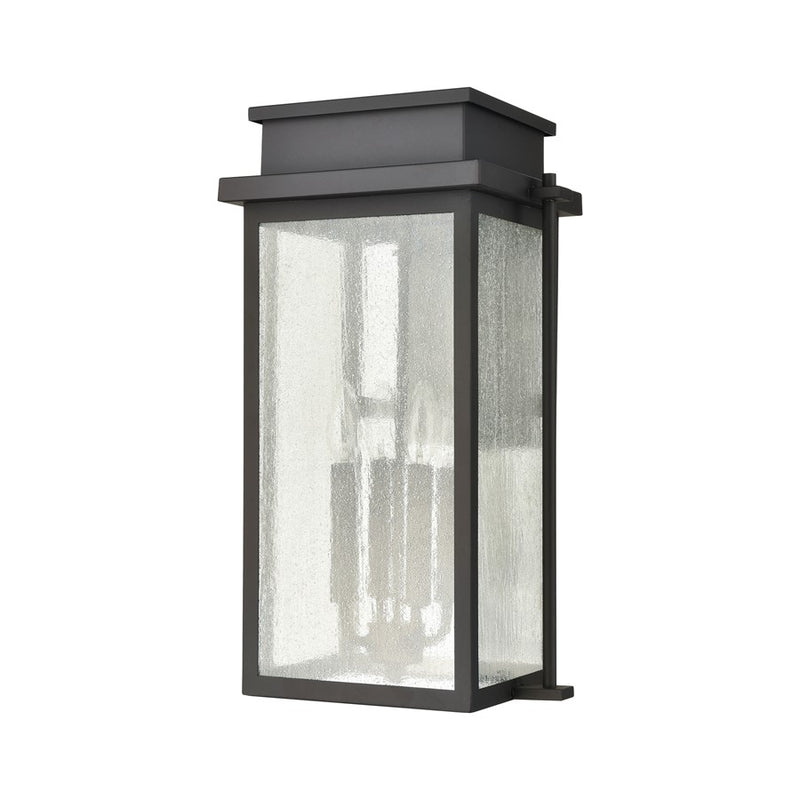 Atlas Lighting Braddock 20'' High 4Lt Outdoor Sconce, Bronze/Clear