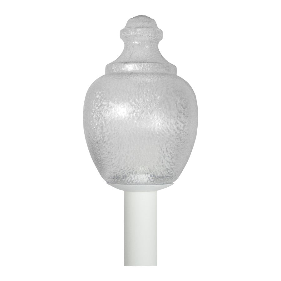 Atlas Lighting Etch 15.5'' High 1Lt Outdoor Post Light, White/White
