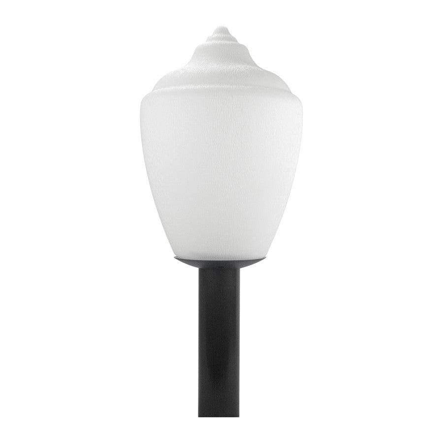 Atlas Lighting Etch 16'' High 1Lt Outdoor Post Light, Black/White