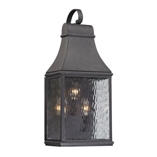 Atlas Lighting Forged Jefferson 22" 3Lt Outdoor Sconce, Charcoal - OL11314-BK