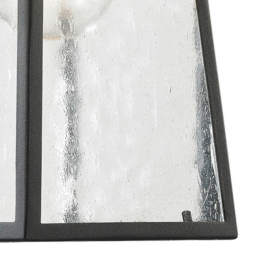 Atlas Lighting Meditterano 12''H 1Lt Outdoor Sconce, Black/Clear