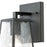Atlas Lighting Meditterano 12''H 1Lt Outdoor Sconce, Black/Clear