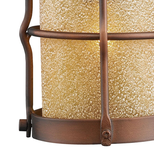 Atlas Lighting Rustica 14'' High 1Lt Outdoor Sconce, Copper/Amber