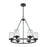 Atlas Lighting Torch 26'' Wide 6Lt Outdoor Pendant, Black/Clear