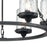 Atlas Lighting Torch 26'' Wide 6Lt Outdoor Pendant, Black/Clear