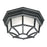Atlas Lighting Cirque 10.5''W 1Lt Outdoor Flush Mount, Black/White - OL11385-BK