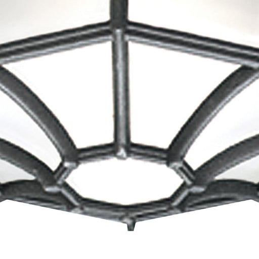 Atlas Lighting Cirque 10.5''W 1Lt Outdoor Flush Mount, Black/White