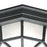 Atlas Lighting Cirque 10.5''W 1Lt Outdoor Flush Mount, Black/White