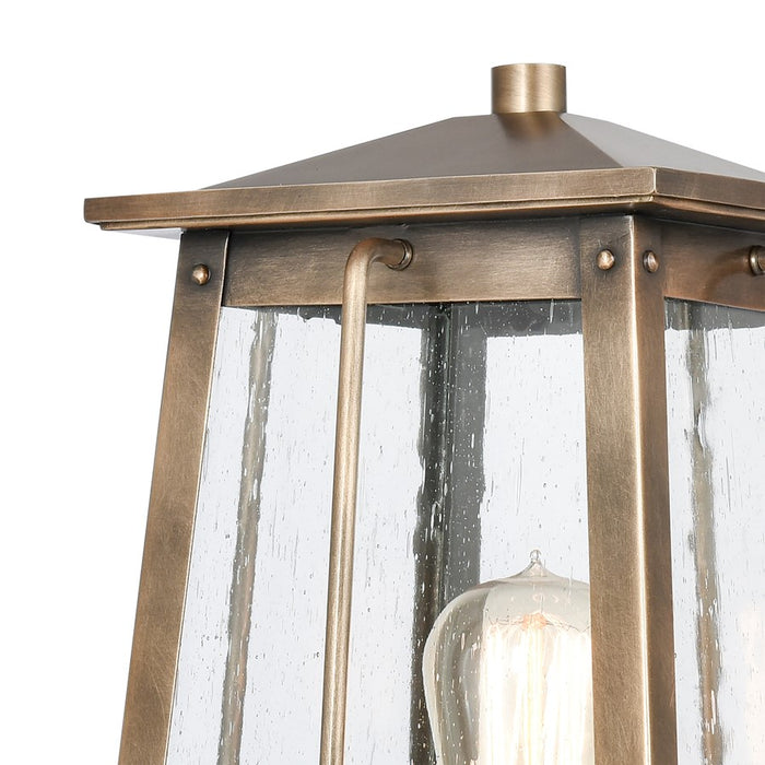 Atlas Lighting Kirkdale 17''H 2Lt Outdoor Post Light, Vintage Brass