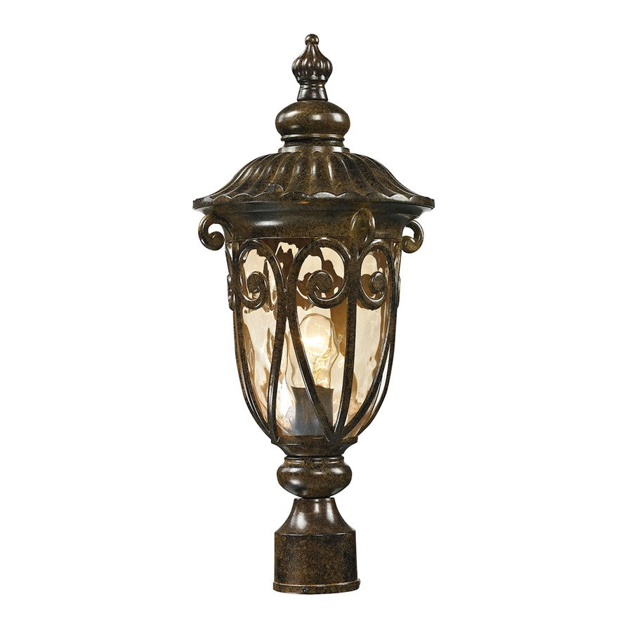 Atlas Lighting Logansport 21''H 1Lt Outdoor Post Light, BZ/Amber