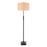 Atlas Lighting Baitz 62.5''H 1Lt Floor Lamp, Matte Black/Natural - PL11001-BK