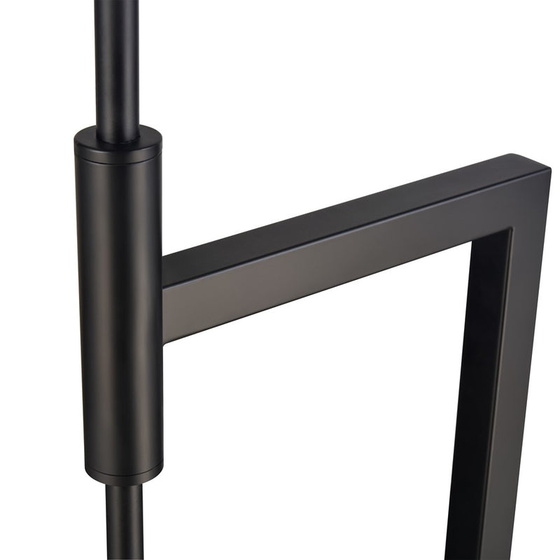 Atlas Lighting Baitz 62.5''H 1Lt Floor Lamp, Matte Black/Natural