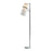 Atlas Lighting Banded Shade 70'' High 1Lt Floor Lamp, Black/White