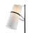 Atlas Lighting Banded Shade 70'' High 1Lt Floor Lamp, Black/White