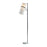Atlas Lighting Banded Shade 70'' High 1Lt Floor Lamp, Black/White