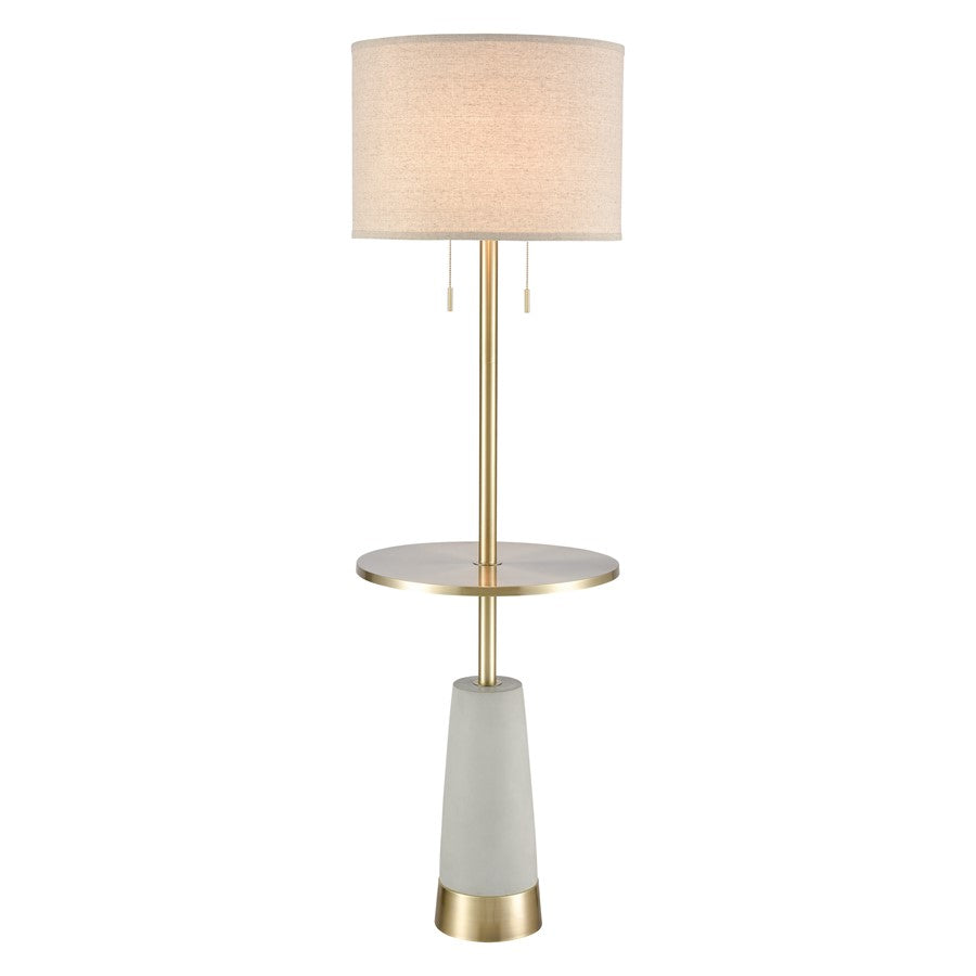Atlas Lighting Below the Surface 63''H 2Lt Floor Lamp, Concrete/GY
