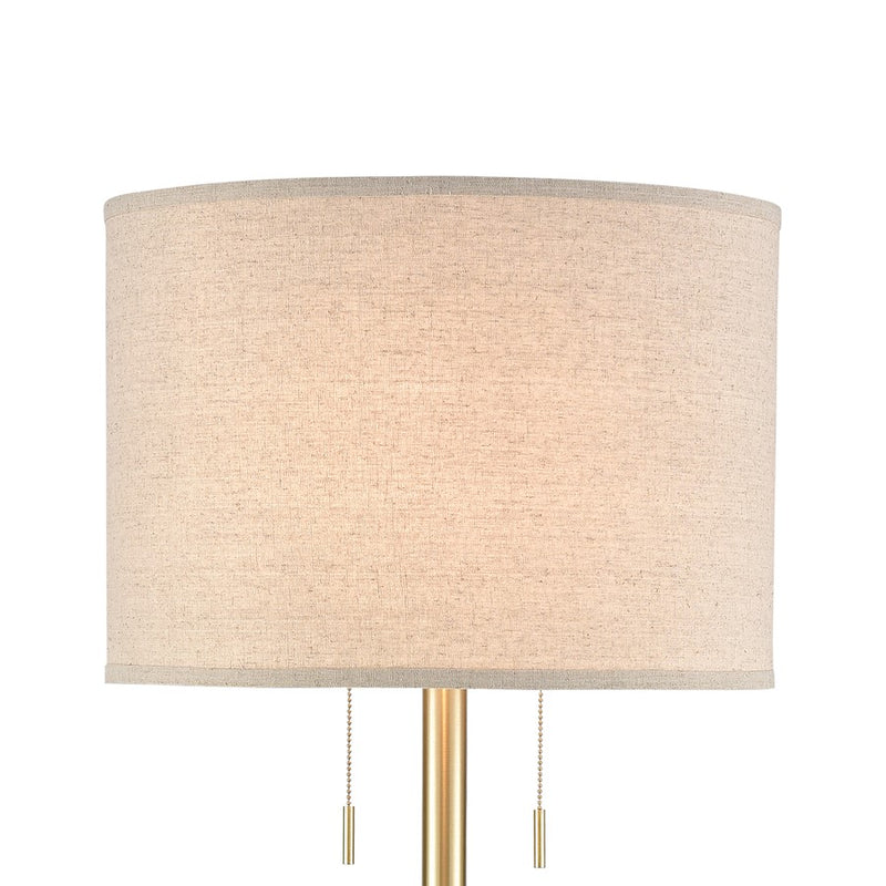 Atlas Lighting Below the Surface 63in 2-Light Floor Lamp | Industrial Polished Concrete and Antique Brass | Living Room & Study | Model PL11003-GY