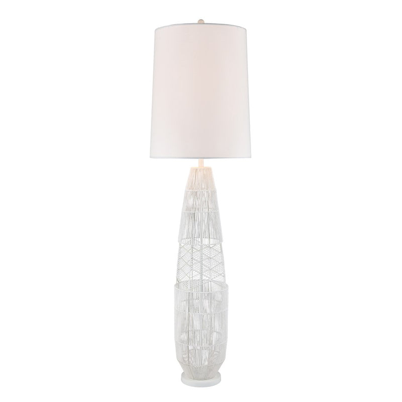 Atlas Lighting Husk 63'' High 1Lt Floor Lamp, White/White