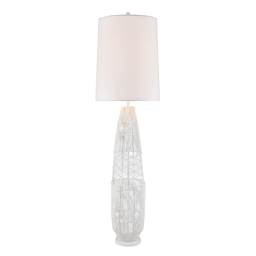 Atlas Lighting Husk 63'' High 1Lt Floor Lamp, White/White