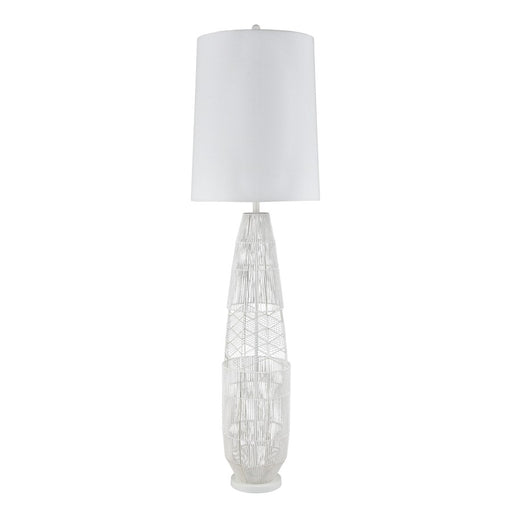 Atlas Lighting Husk 63'' High 1Lt Floor Lamp, White/White