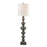 Atlas Lighting Meymac 74'' High 1Lt Floor Lamp, Pewter/White