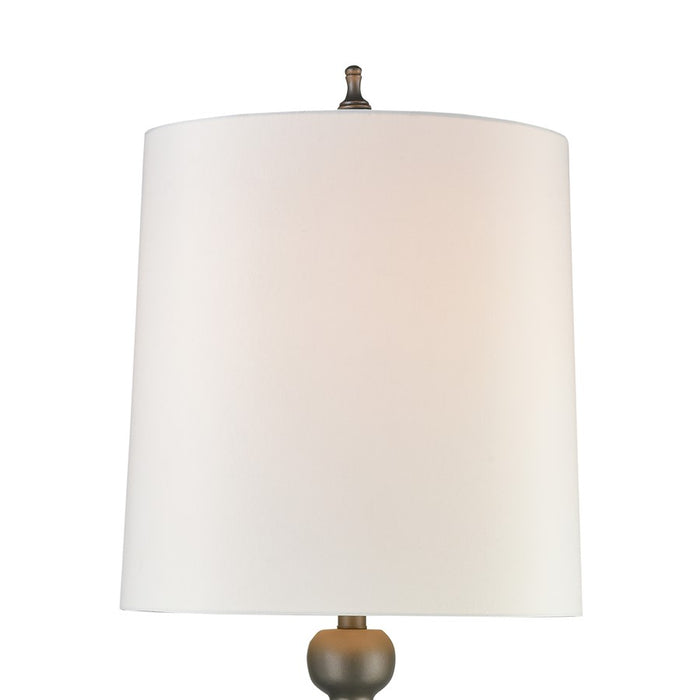 Atlas Lighting Meymac 74'' High 1Lt Floor Lamp, Pewter/White