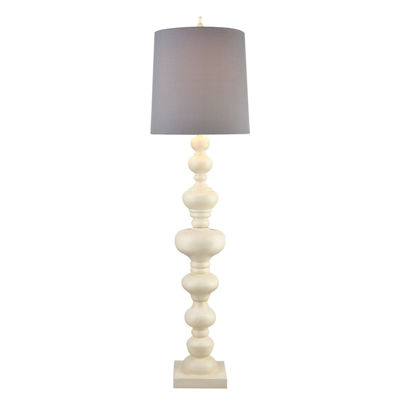 Atlas Lighting Meymac 74'' High 1Lt Floor Lamp, Matte White/Gray