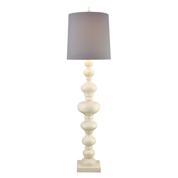 Atlas Lighting Meymac 74'' High 1Lt Floor Lamp, Matte White/Gray