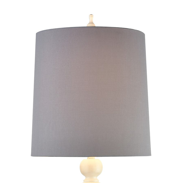 Atlas Lighting Meymac 74'' High 1Lt Floor Lamp, Matte White/Gray