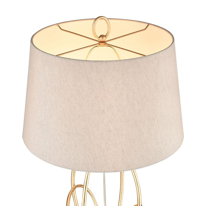 Atlas Lighting Morely 63'' High 1Lt Floor Lamp, Gold Leaf/Brown
