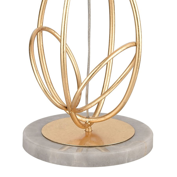 Atlas Lighting Morely 63'' High 1Lt Floor Lamp, Gold Leaf/Brown