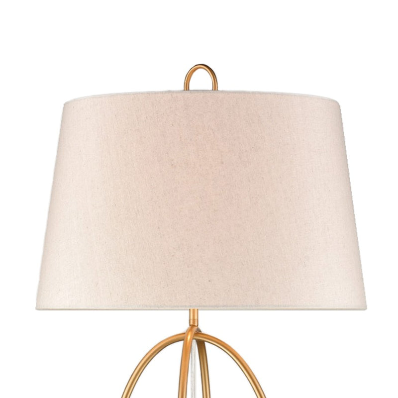 Atlas Lighting Morely 63in 1-Light Floor Lamp | Transitional Gold Metal and White Marble Base | Living Room & Bedroom | Model PL11016-GD2