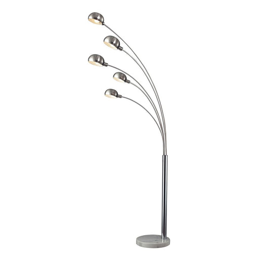 Atlas Lighting Penbrook 83'' High 5Lt Floor Lamp, Chrome/Chrome