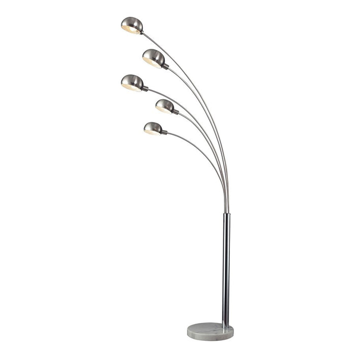 Atlas Lighting Penbrook 83'' High 5Lt Floor Lamp, Chrome/Chrome