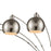 Atlas Lighting Peterborough 85.5''H 5Lt Floor Lamp, Nickel/Nickel