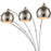 Atlas Lighting Peterborough 85.5''H 5Lt Floor Lamp, Nickel/Nickel
