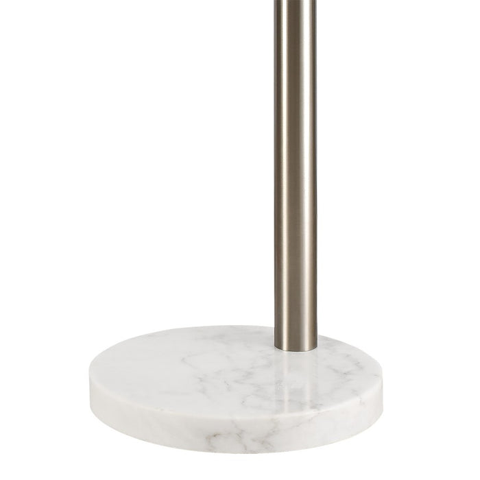 Atlas Lighting Peterborough 85.5''H 5Lt Floor Lamp, Nickel/Nickel