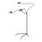 Atlas Lighting Risley 81.5'' High 3Lt Floor Lamp, Matte Black/Black