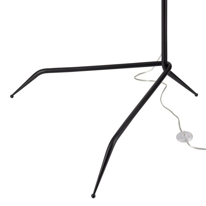 Atlas Lighting Risley 81.5'' High 3Lt Floor Lamp, Matte Black/Black
