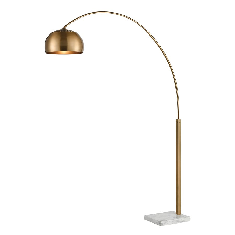 Atlas Lighting Solar Flair 77''H 1Lt Floor Lamp, Aged Brass/Gold