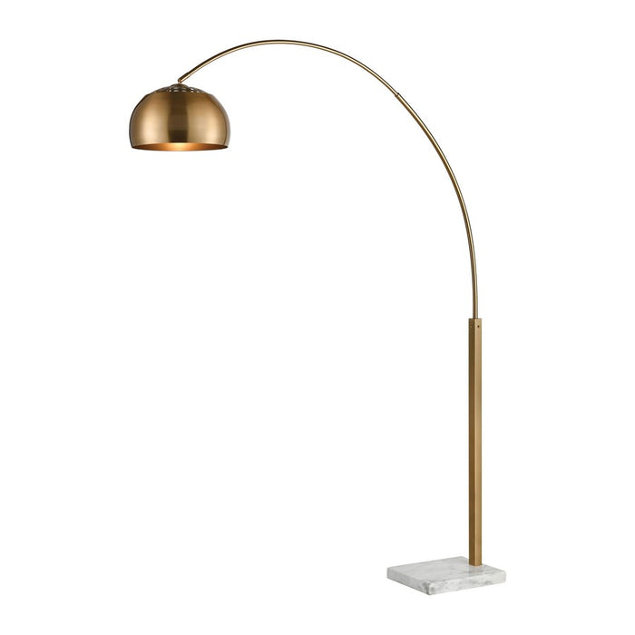 Atlas Lighting Solar Flair 77''H 1Lt Floor Lamp, Aged Brass/Gold