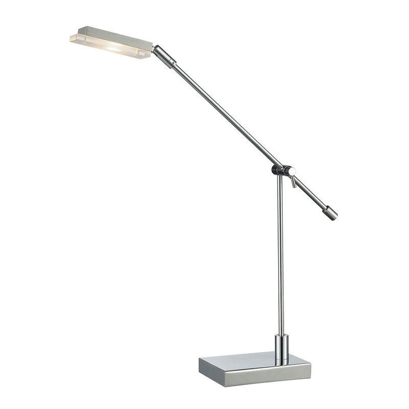 Atlas Lighting Bibliotheque 26in 1-Light Desk Lamp | Transitional Polished Chrome Metal | Study & Office Task Light | Model PL11025-CH