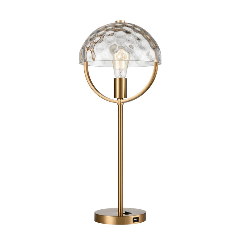 Atlas Lighting Parsons Avenue 24in 1-Light Desk Lamp | Transitional Aged Brass and Clear Glass | Study & Office Task Light | Model PL11026-BS