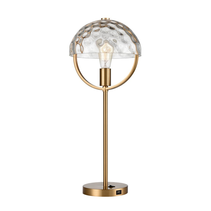 Atlas Lighting Parsons Avenue 24'' High 1Lt Desk Lamp, Brass/Clear