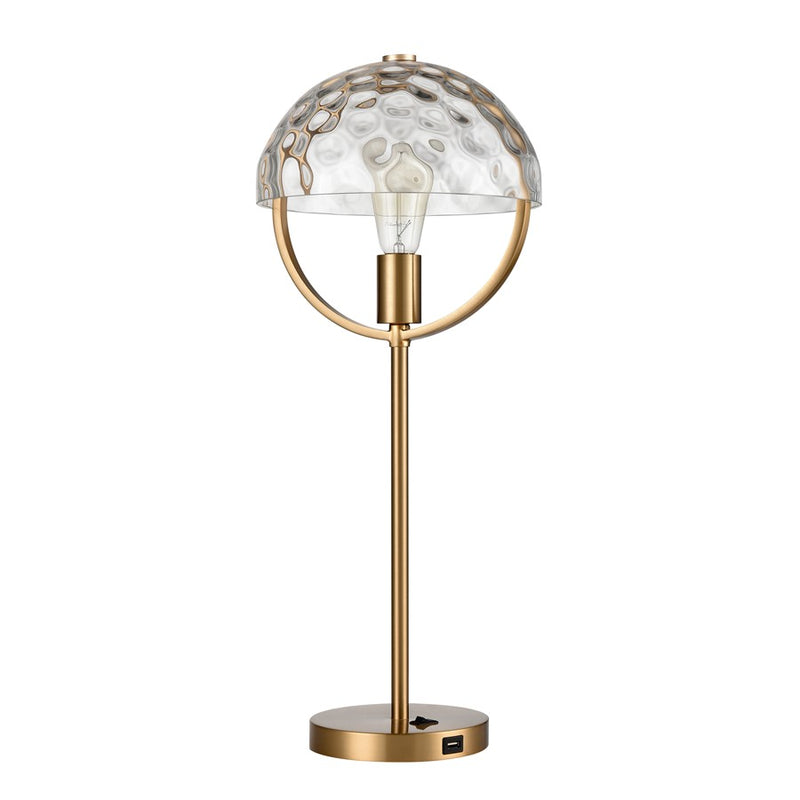 Atlas Lighting Parsons Avenue 24'' High 1Lt Desk Lamp, Brass/Clear
